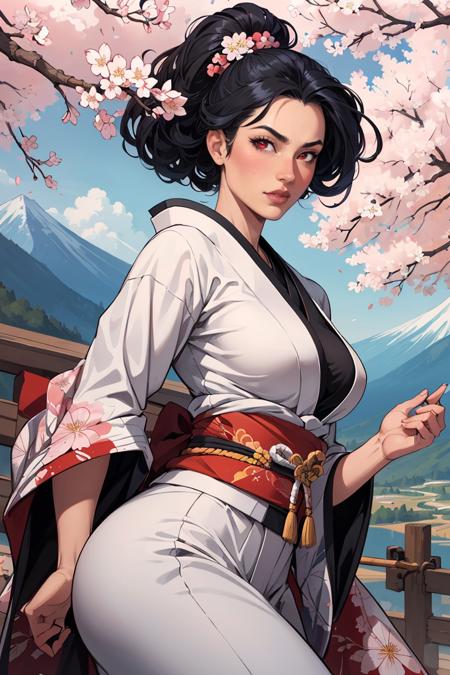386804-3490902912-high quality, beautiful face by j Scott Campbell, woman, samurai, flowers in hair, kimono, normal breasts, (white face), red eye.png